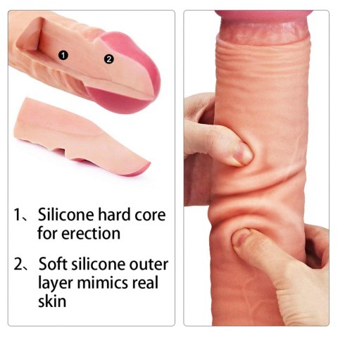 12"" Dual Layered Platinum Silicone Cock Lovetoy