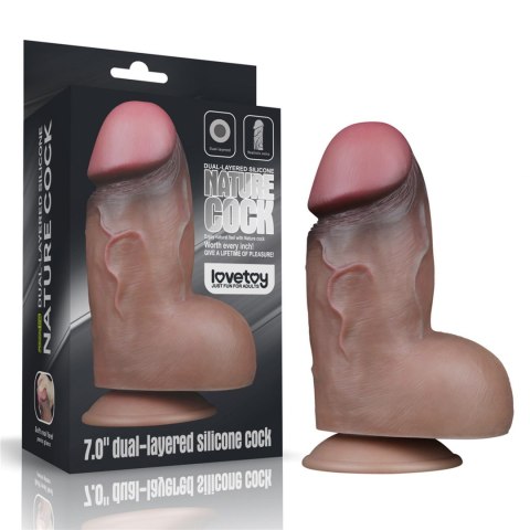 7.0'' Dual Layered Platinum Silicone Cock Lovetoy