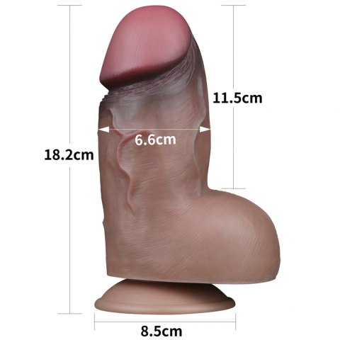 7.0'' Dual Layered Platinum Silicone Cock Lovetoy