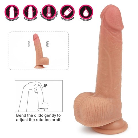 8.5"" Dual layered Silicone Rotating Nature Cock Anthony Lovetoy