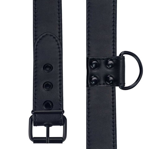 Bondage Fetish Black Matt Collar With Leash Lovetoy