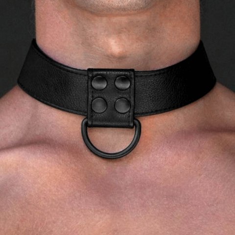 Bondage Fetish Black Matt Collar With Leash Lovetoy