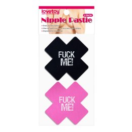 FUCK ME Cross Pattern Nipple Pasties (2 Pack) Lovetoy