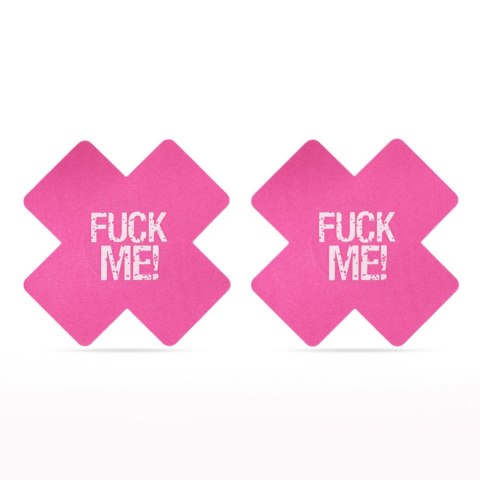 FUCK ME Cross Pattern Nipple Pasties (2 Pack) Lovetoy