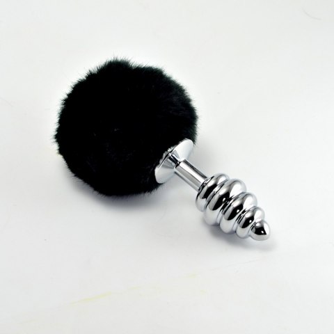 Spiral Pompon Metal Plug Black Lovetoy