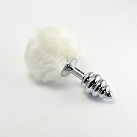 Spiral Pompon Metal Plug White Lovetoy