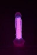 RADIANT SOFT SILICONE GLOW IN THE DARK DILDO LARGE PINK Dream Toys