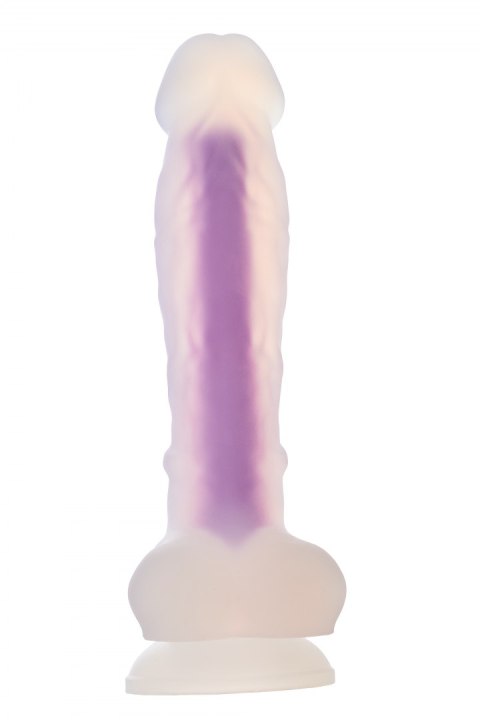 RADIANT SOFT SILICONE GLOW IN THE DARK DILDO MEDIUM PURPLE Dream Toys