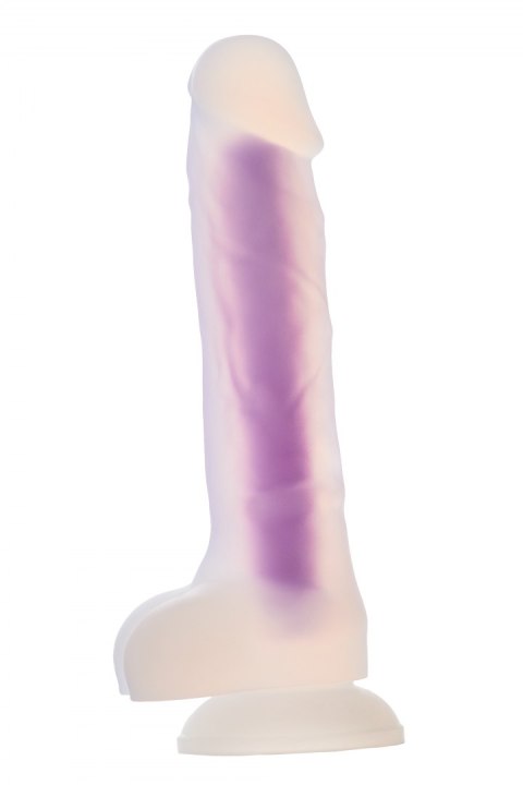 RADIANT SOFT SILICONE GLOW IN THE DARK DILDO MEDIUM PURPLE Dream Toys