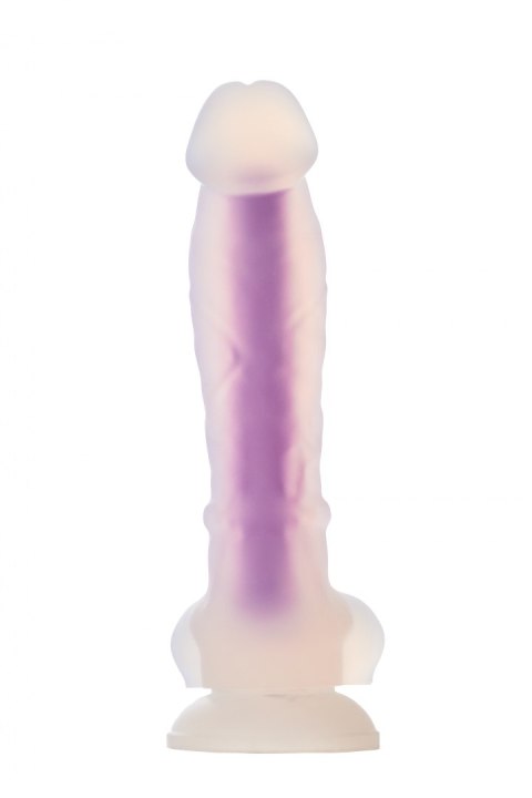 RADIANT SOFT SILICONE GLOW IN THE DARK DILDO MEDIUM PURPLE Dream Toys