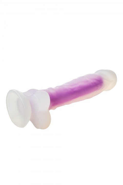 RADIANT SOFT SILICONE GLOW IN THE DARK DILDO MEDIUM PURPLE Dream Toys