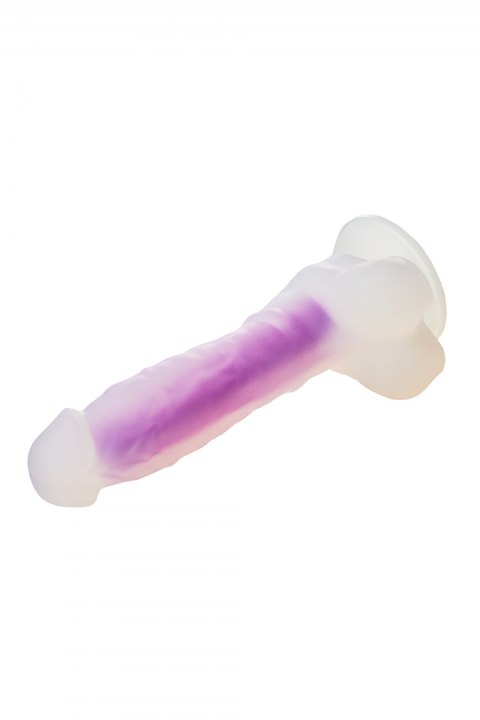 RADIANT SOFT SILICONE GLOW IN THE DARK DILDO MEDIUM PURPLE Dream Toys