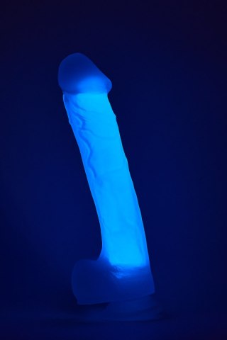 RADIANT SOFT SILICONE GLOW IN THE DARK DILDO MEDIUM PURPLE Dream Toys