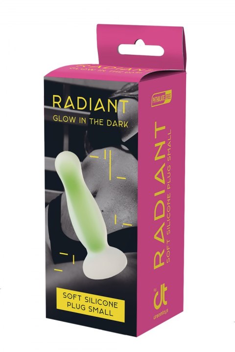 RADIANT SOFT SILICONE GLOW IN THE DARK PLUG SMALL GREEN Dream Toys