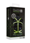 Body Harness - Glow in the Dark - Neon Green/Black - L/XL Ouch!