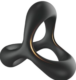 Ring- 3in1 Cockring Black Luxury Play