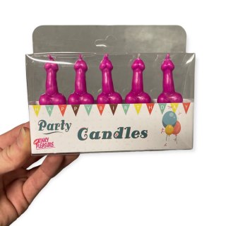 Świeczki-Party Penis Candles 5pcs Pack Pink Kinky Pleasure