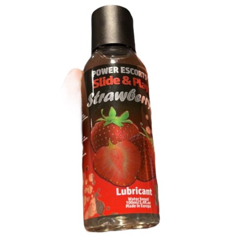 Żel-Power Escorts Strawberry Lubricant 100ml Slide&Play Power Escorts