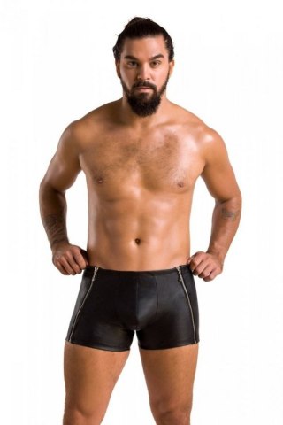 Boxerki z zamkami - 049 SHORT MATT black L/XL - Passion Casmir