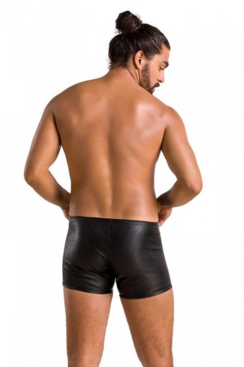 Boxerki z zamkami - 049 SHORT MATT black L/XL - Passion Casmir