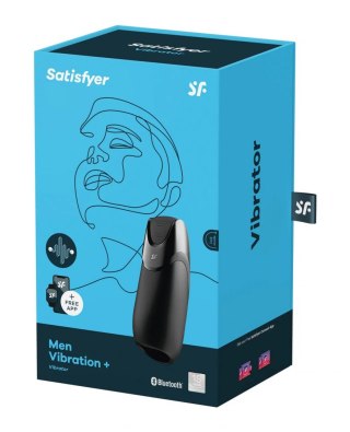 Masturbator sterowany aplikacją: Men Vibration+ Connect App black Satisfyer