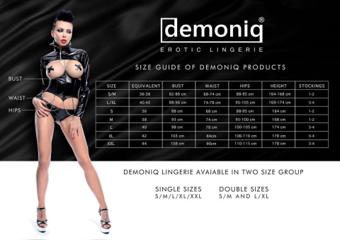 Top z długim rękawem - ADRIANA001 BLACK L Demoniq