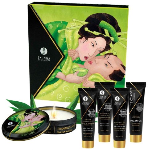 Zestaw kosmetyków erotycznych - Geisha's Secret Kit Organica Exotic Green Tea Shunga