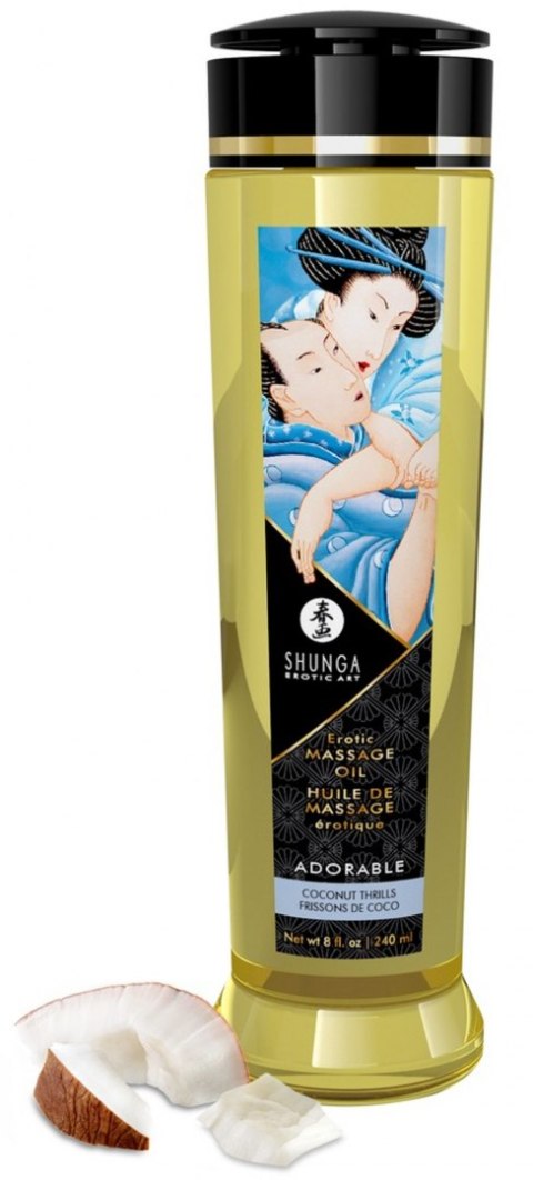 Wegański olejek do masażu - Massage Oil Adorable Coconut Thrills Shunga