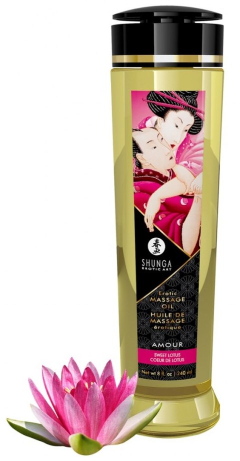 Wegański olejek do masażu - Massage Oil Amour SWEET LOTUS Shunga