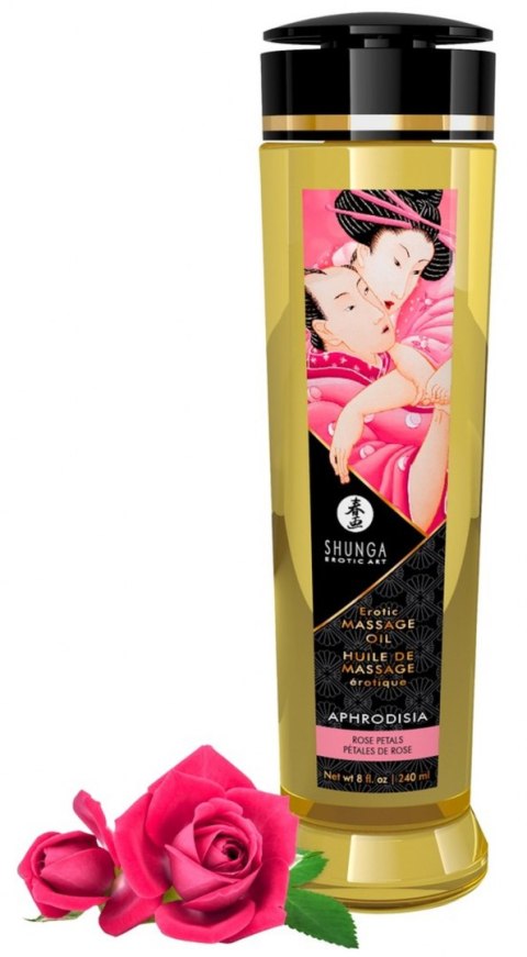 Wegański olejek do Masażu - Massage Oil Aphrodisia ROSE PETALS Shunga