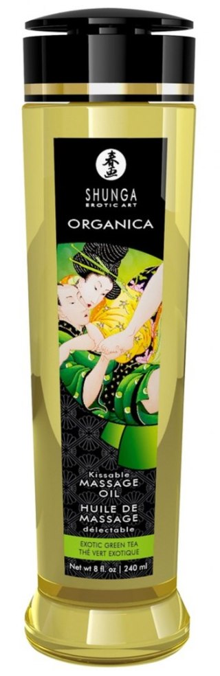 Jadalny olejek do masażu - Massage Oil Organica EXOTIC GREEN TEA Shunga