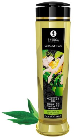 Jadalny olejek do masażu - Massage Oil Organica EXOTIC GREEN TEA Shunga