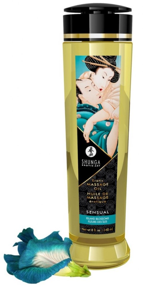 Wegański olejek do masażu - Massage Oil Sensual ISLAND BLOSSOMS Shunga