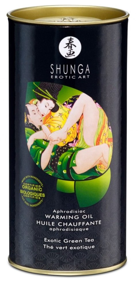 Rozgrzewający Olejek do Masażu - Warming Oil Exotic Green Tea Shunga