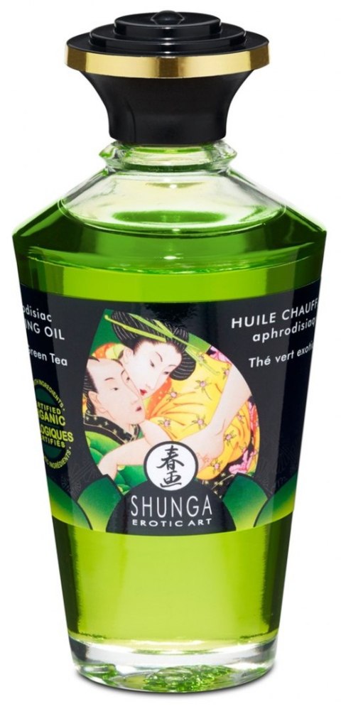 Rozgrzewający Olejek do Masażu - Warming Oil Exotic Green Tea Shunga