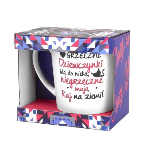 CRAZY GIRL - Kubek NBC matowy 480ml-Grzeczne dziewczynki idą do nieba... BGtech