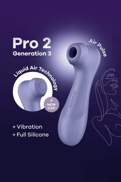 Pro 2 Generation 3with Liquid Air Technology, Vibration and Bluetooth/App lilac Satisfyer