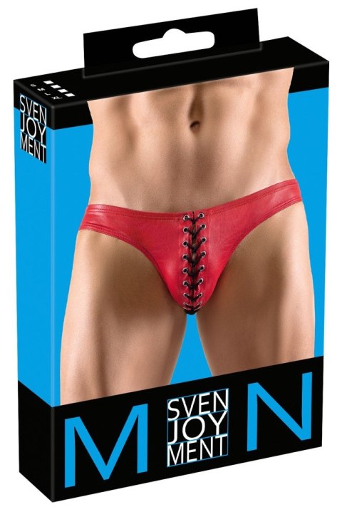 Błyszczące czerwone Męskie Figi - Men's Briefs XL Svenjoyment