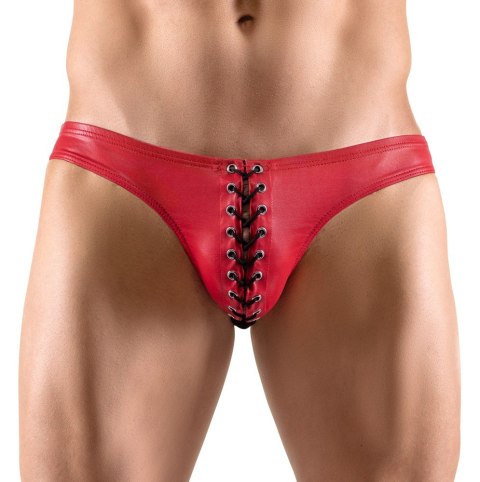 Błyszczące czerwone Męskie Figi - Men's Briefs XL Svenjoyment