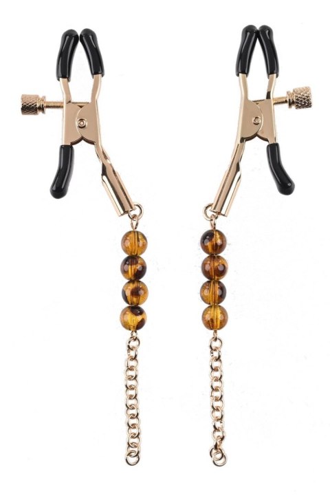 SPORTSHEETS AMBER BEADED NIPPLE CLAMPS Sportsheets