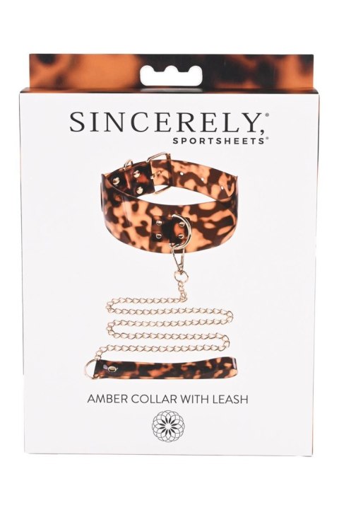 SPORTSHEETS AMBER COLLAR AND LEASH Sportsheets