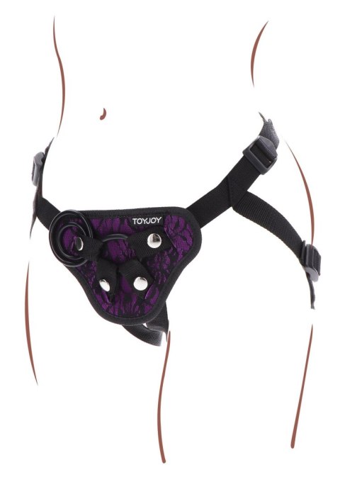 Strap-On Lace Harness Purple ToyJoy