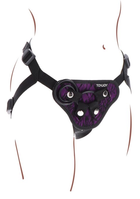 Strap-On Lace Harness Purple ToyJoy