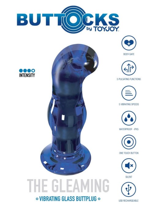 The Gleaming Glass Buttplug Blue ToyJoy