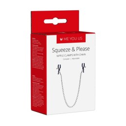 Stymulator- Squeeze N Please Nipple Chain Silver Me You Us