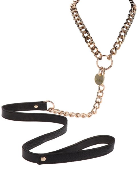 Smycz i obroża - Statement Collar and leash Rose Gold