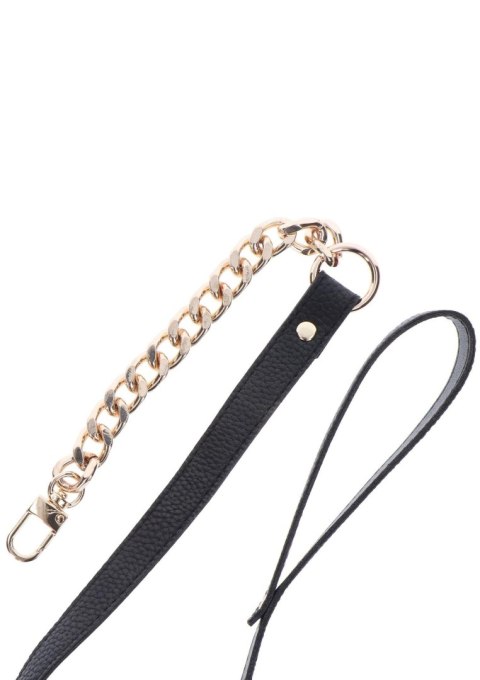 Smycz i obroża - Statement Collar and leash Rose Gold