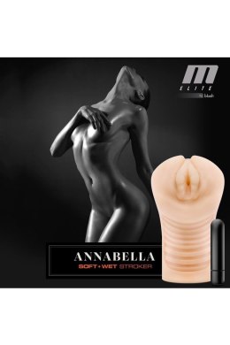 Wibrujący Masturbator - M ELITE SOFT AND WET ANNABELLA BEIGE Blush