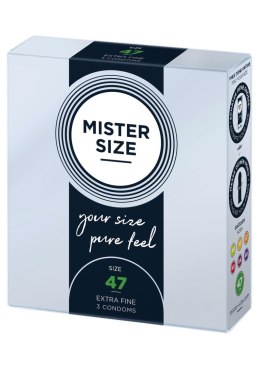 MISTER SIZE 47mm Condoms 3pcs Natural MISTER SIZE