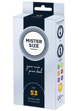 MISTER SIZE 53mm Condoms 10pcs Natural MISTER SIZE